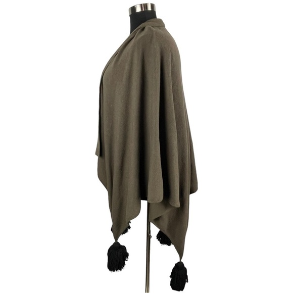 SONIA RYKIEL PARIS VINTAGE WOOL ANGORA KNIT TASSEL CAPE PONCHO SWEATER WRAP - Picture 3 of 9